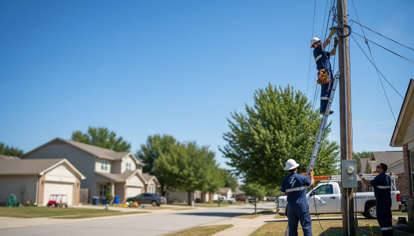 Residential electrician providing installation services in Aultman, PA
